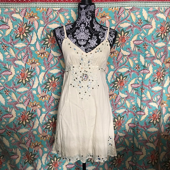 Brazilian Hand-Made Crochet Demi Dress (NWOT) plus Slip-Dress (2 Pc) Size Small - Picture 9 of 17